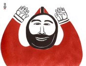 jubilosamente-miro-diez-caribu_grabado-sobre-piedra-por-artista-inuit-josephie-pootoogook_-joyfully-i-see-ten-caribou_stonecut-print-by-inuk-artist-josephie-pootoogook